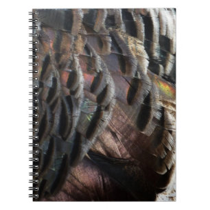 Wild Turkey Feathers I Abstract Natuur Design Notitieboek