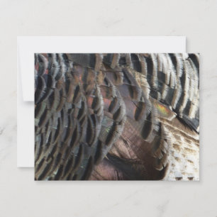 Wild Turkey Feathers I Abstract Natuur Design Notitiekaartje