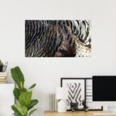 Wild Turkey Feathers I Abstract Natuur Design Poster (Thuiskantoor)