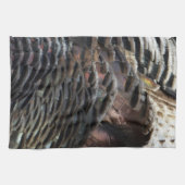 Wild Turkey Feathers I Abstract Natuur Design Theedoek (Horizontaal)