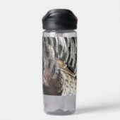Wild Turkey Feathers I Abstract Natuur Design Waterfles (Achterkant)