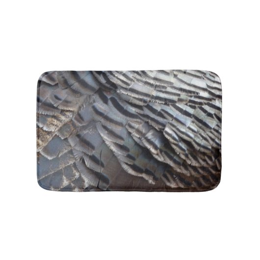 Wild Turkey Feathers II Abstract Natuur Design Badmat (Voorkant)
