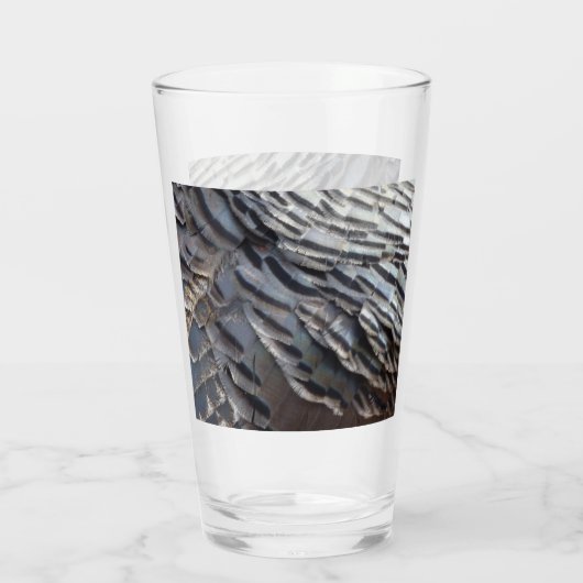 Wild Turkey Feathers II Abstract Natuur Design Glas (Achterkant)