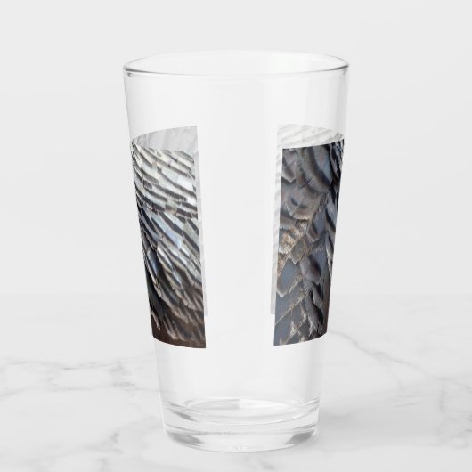 Wild Turkey Feathers II Abstract Natuur Design Glas (Rechts)