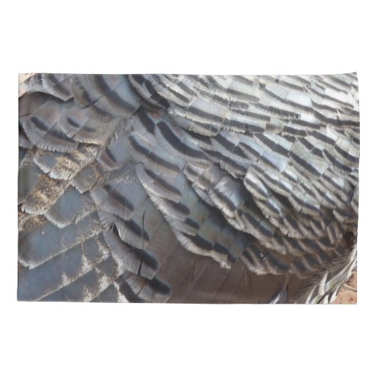 Wild Turkey Feathers II Abstract Natuur Design Kussensloop (Achterkant)