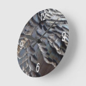 Wild Turkey Feathers II Abstract Natuur Design Ronde Klok (Hoek)