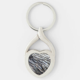 Wild Turkey Feathers II Abstract Natuur Design Sleutelhanger
