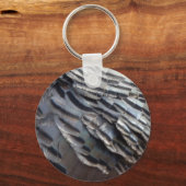 Wild Turkey Feathers II Abstract Natuur Design Sleutelhanger (Voorkant)