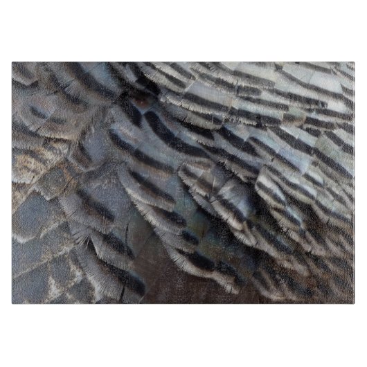 Wild Turkey Feathers II Abstract Natuur Design Snijplank (Voorkant)