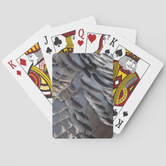 Wild Turkey Feathers II Abstract Natuur Design Speelkaarten (Achterkant)
