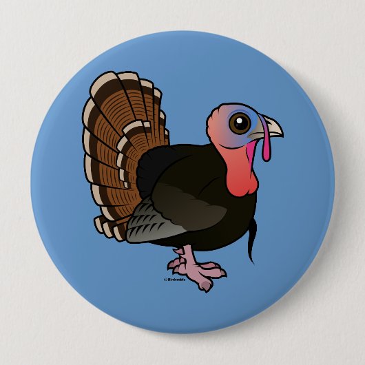 Wild Turkey Ronde Button 4,0 Cm (Voorkant)