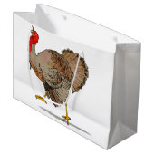 Wild Turkey Thanksgiving Groot Cadeauzakje (Voorkant Gekanteld)