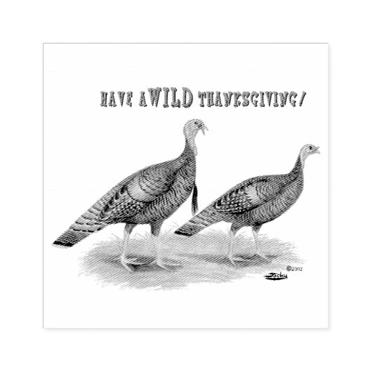 Wild Turkey Thanksgiving Rubberstempel (Afrduk)