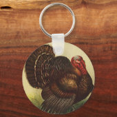 Wild Turkey tom gobbler strutting sleutelhanger Bi (Voorkant)