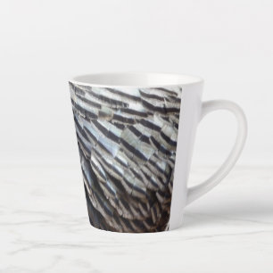 Wild Turkey-veren II Abstracte Natuurontwerp Latte Mok