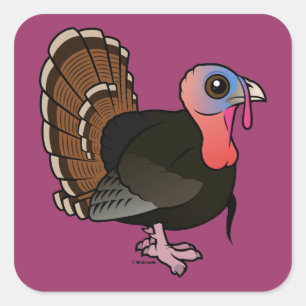 Wild Turkey Vierkante Sticker