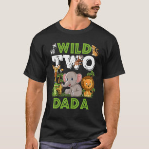 Wild Two Dada Zoo Birthday Safari Oerwoud Animals T-shirt