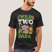 Wild Two Dada Zoo Birthday Safari Oerwoud Animals T-shirt (Voorkant)