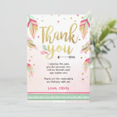 Wild Un anniversaire Carte de remerciements or ros (Debout devant)