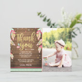 Wild Un anniversaire Carte de remerciements or ros (Debout devant)