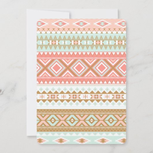 Wild une invitation 1er anniversaire fille tribale (Dos)