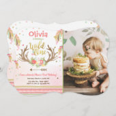 Wild Une invitation anniversaire Premier anniversa (Devant / Derrière)