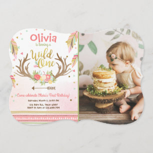 Wild Une invitation anniversaire Premier anniversa