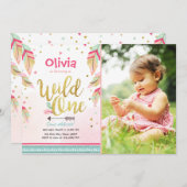 Wild Une invitation anniversaire Premier anniversa (Devant / Derrière)