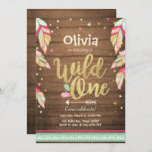 Wild Une invitation anniversaire Premier anniversa (Devant / Derrière)