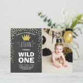 Wild Une invitation d'anniversaire Boy rustique Bl (Debout devant)