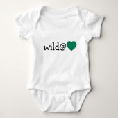 Wild van hart - groen hart romper (Voorkant)