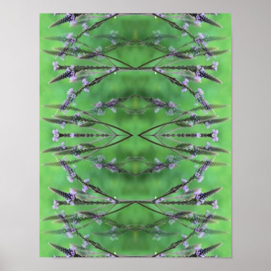 Wild Vervain Flowers Abstract Poster (Voorkant)