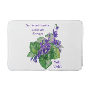 Wild Violet Flower Sommigen zien Inspirerend onkru Badmat