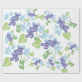 Wild Violet Flowers Cadeaupapier (Vlak)