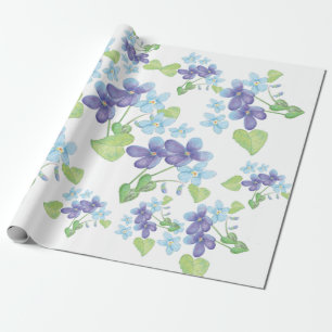 Wild Violet Flowers Cadeaupapier
