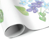 Wild Violet Flowers Cadeaupapier (Rol Hoek)