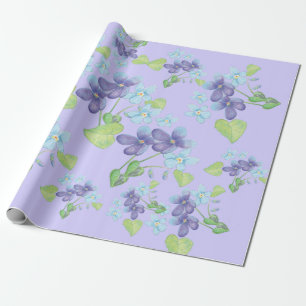 Wild Violet Flowers Cadeaupapier