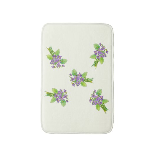 Wild Violets Bath Mat (Voorkant Verticaal)