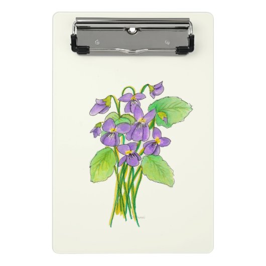 Wild Violets Mini Clipboard Mini Klembord (Voorkant)