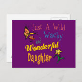 Wild Wacky en Wonderful Daughter Gift Briefkaart (Voorkant / Achterkant)