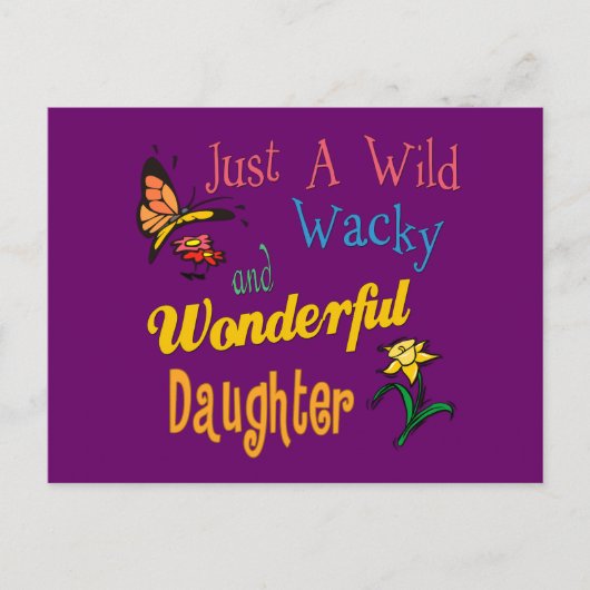 Wild Wacky en Wonderful Daughter Gift Briefkaart (Voorkant)