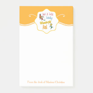 Wild Wacky Wonderful tante Gifts Post-it® Notes