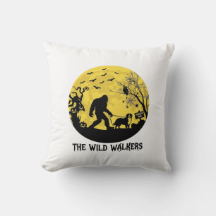 Wild Walkers Bigfoot Wandelende Bernese Halloween Kussen