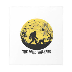 Wild Walkers Bigfoot Wandelende Bernese Halloween Notitieblok