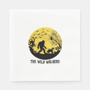 Wild Walkers Bigfoot Wandelende Bernese Halloween Servet