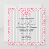 Wild Watermelon Wedding Damask Pattern Aangepast Kaart (Achterkant)