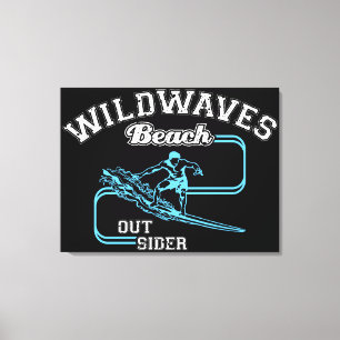  Wild Waves Beach Outsiders Surf Canvas Afdruk
