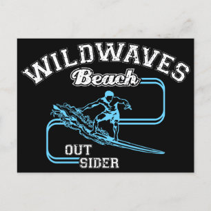 Wild Waves Beach Outsiders Surf Feestdagenkaart