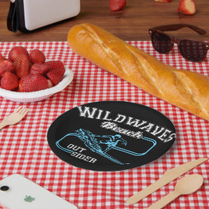 Wild Waves Beach Outsiders Surf Papieren Bordje