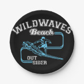  Wild Waves Beach Outsiders Surf Papieren Bordje (Voorkant)